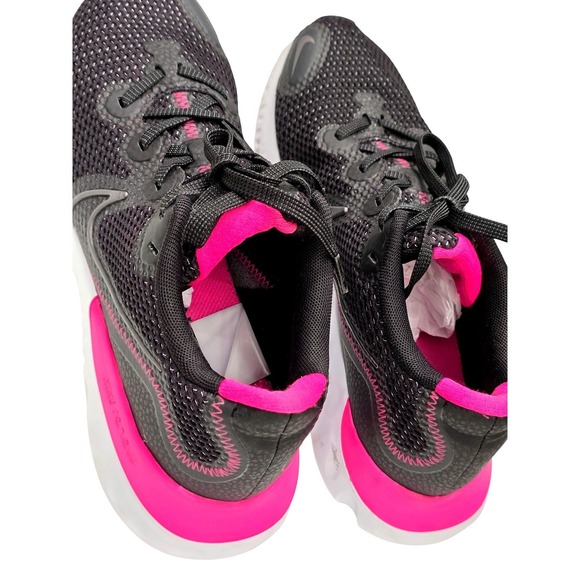 Nike Women's Running Sneakers Black Pink Size 8 Athleisure Sporty Chic Aesthetic - Picture 7 of 8